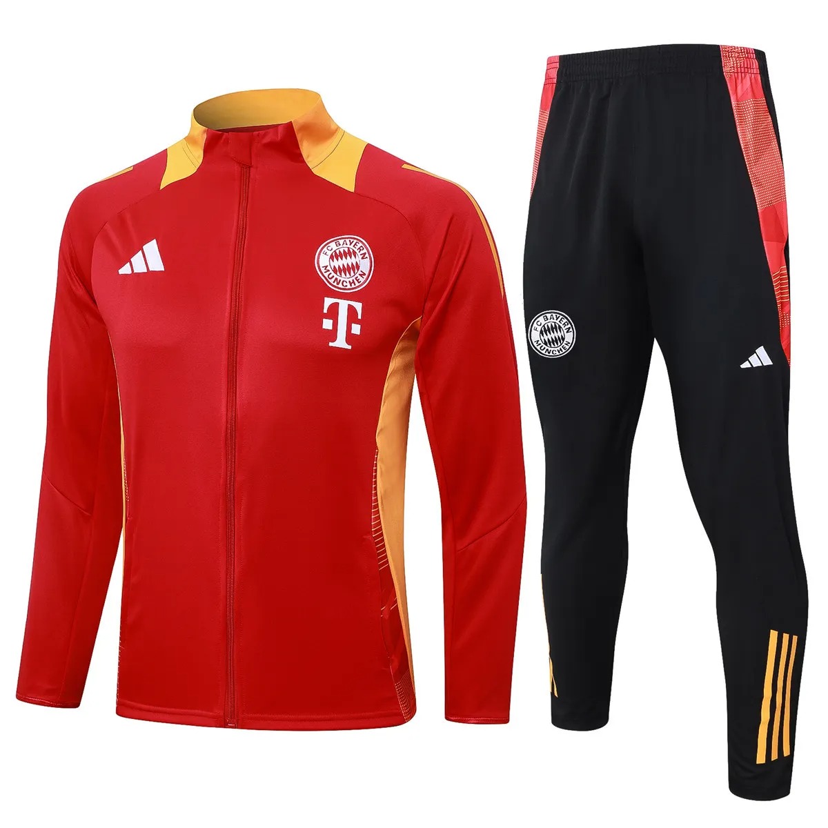 Bayern Munich 2024-25 Red and Orange Full-zipTracksuit