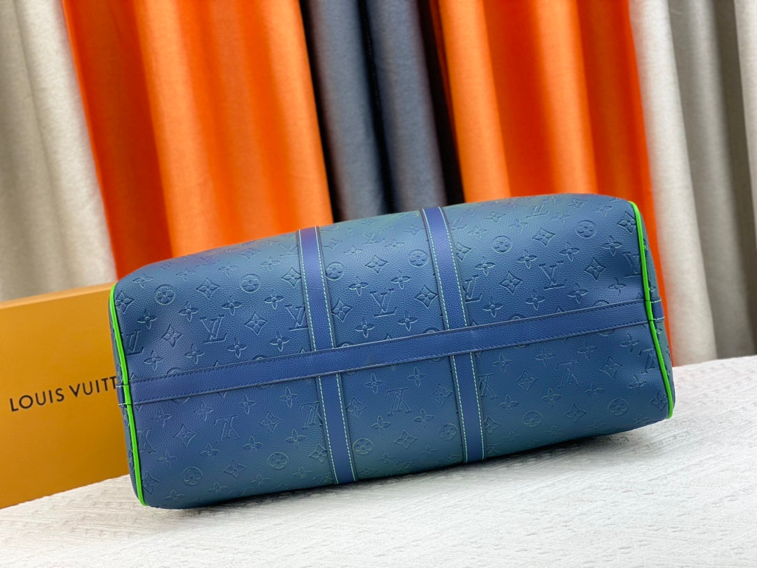 Louis Vuitton Keepall Bandouliere 50Cm Blue And Green