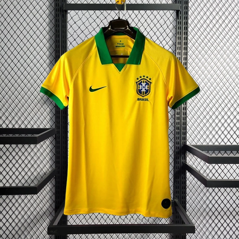 retro 2019 Brazil Home football jersey retro