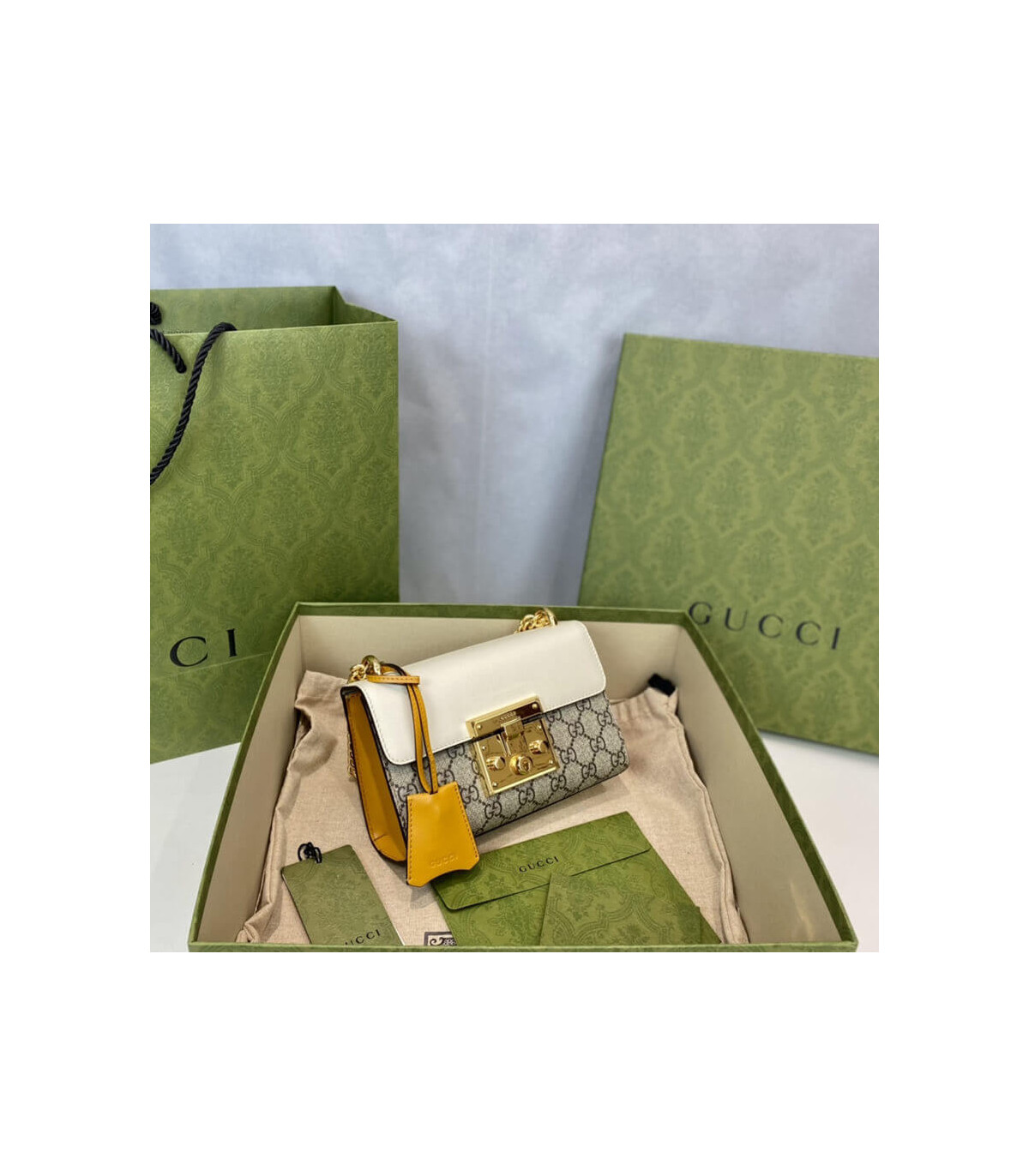 Gucci Padlock Small GG Shoulder Bag White