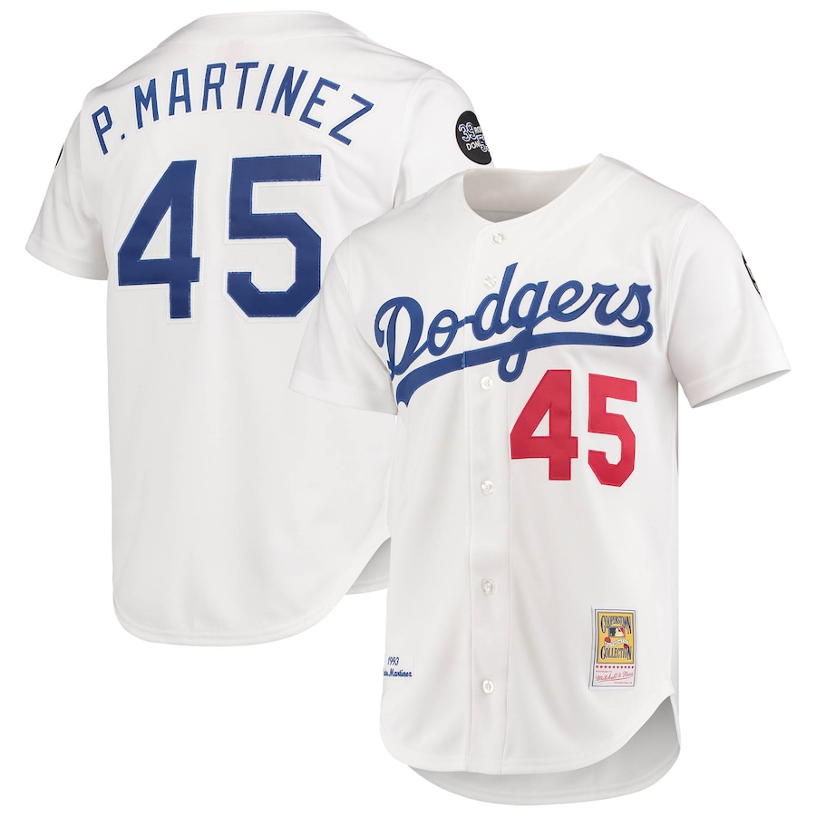 Pedro Martinez Los Angeles Dodgers Mitchell&Ness 1993 Cooperstown Collection Home Jersey White