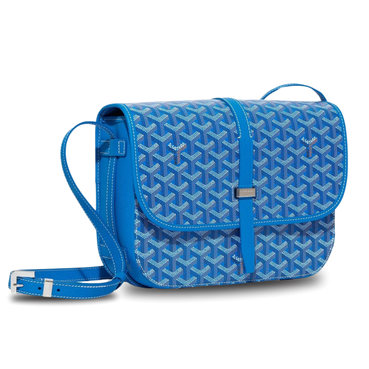 Goyard Belvedere Mm Bag 28Cm Sky Blue Canvas