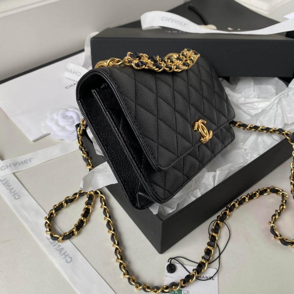 Chanel Grained Calfskin Wallet on Chain 19cm