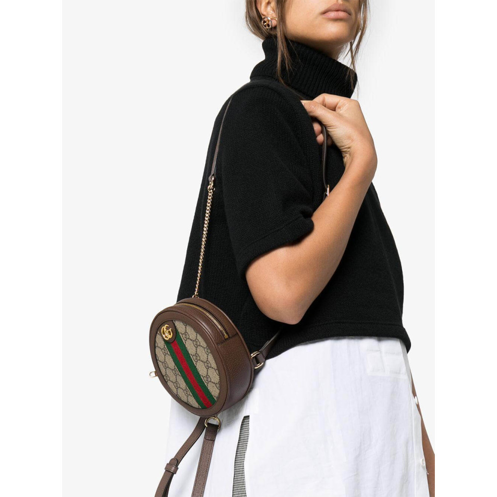 Gucci Ophidia Mini GG Round Shoulder Bag