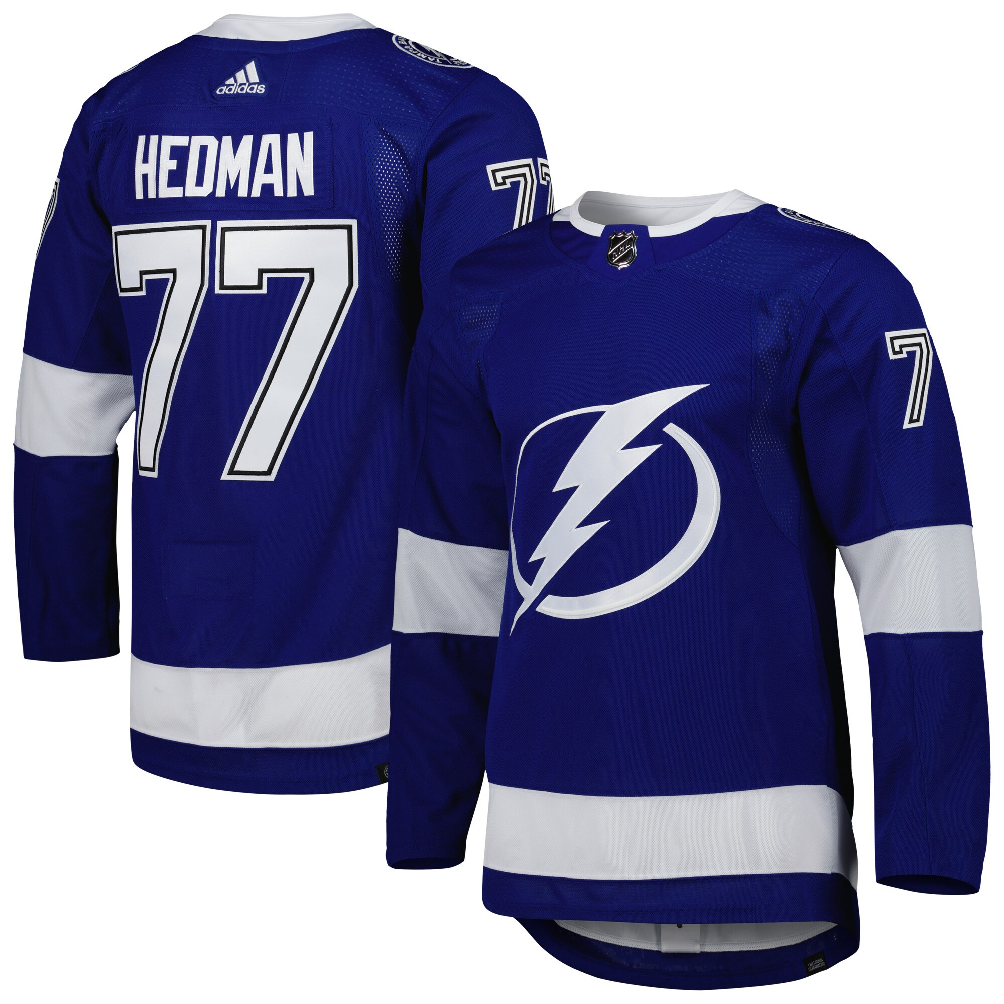 Victor Hedman Tampa Bay Lightning adidas  Primegreen Authentic Player Jersey – Blue