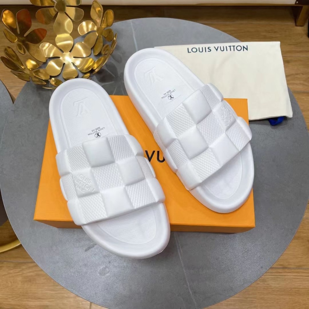 Louis Vuitton Waterfront Mule Maxi Damier Rubber White