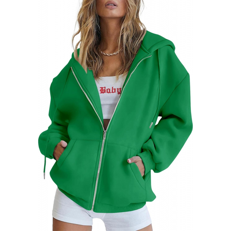 Women's 2026 Spring Zip Up Y2K Hoodies Casual Long