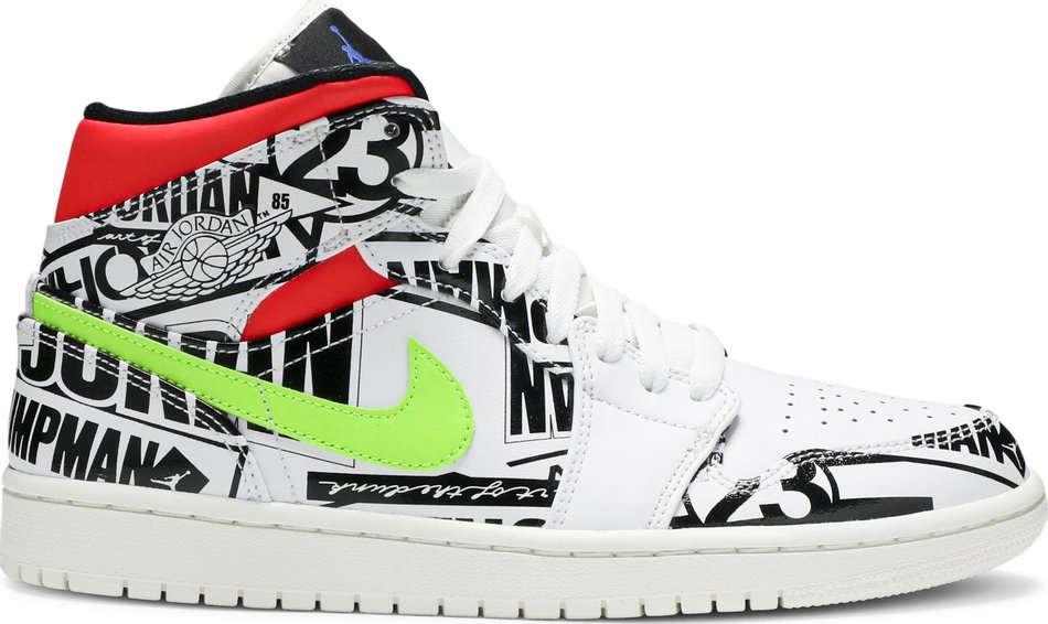 Air Jordan 1 Mid Over-Print Logos 554724-119