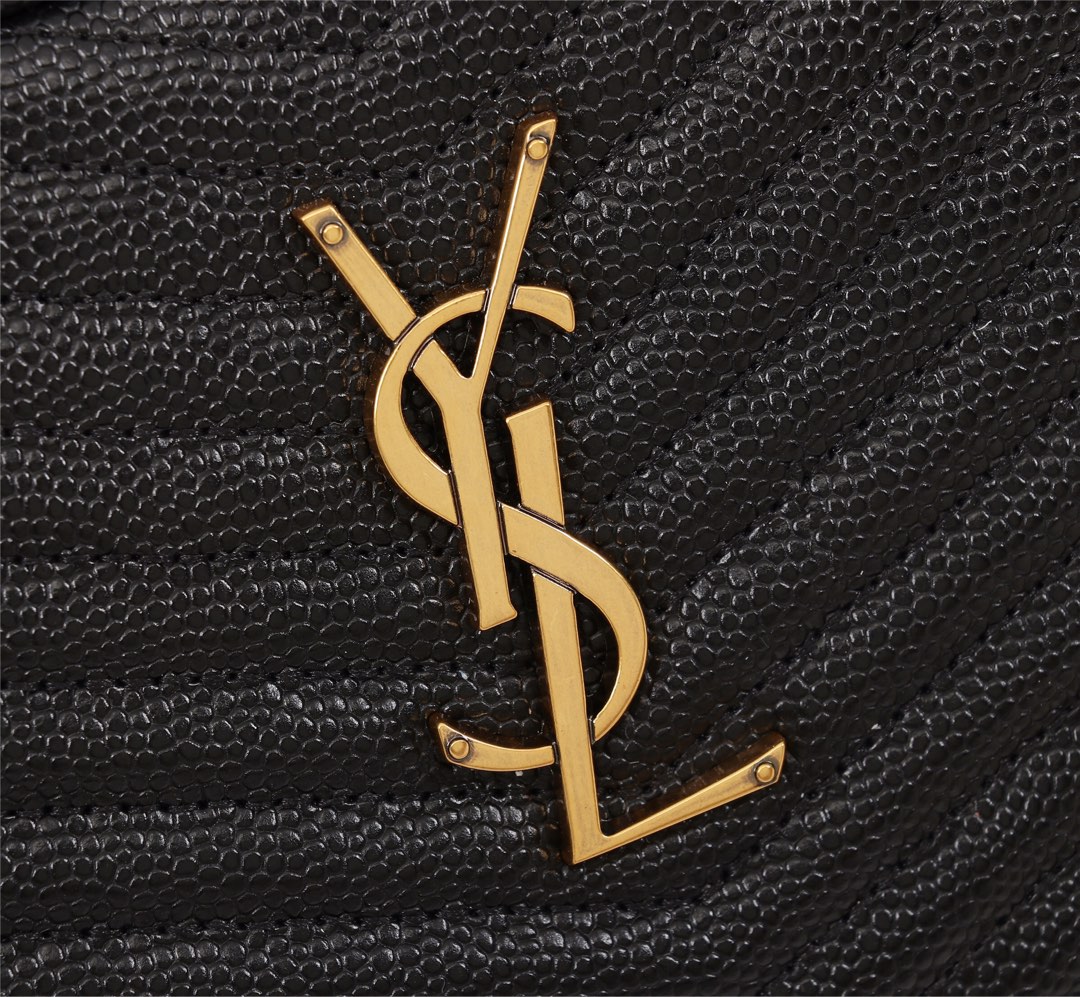 Saint Laurent Lou Camera Bag In Quilted Leather Gold Hardware Black 18Cm