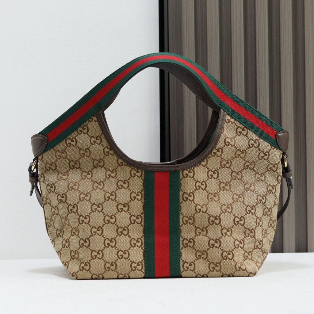 Gucci Giglio small Tote Bag 25cm/9.8in Beige And Brown 860845
