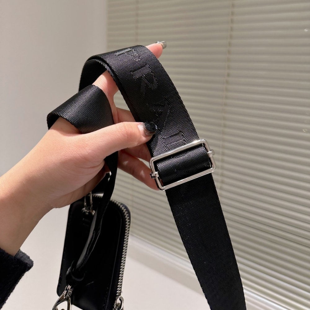 Prada Triangle Leather Mini Bag Black 27Cm 1Bh190 2Bya F0002 V Bro