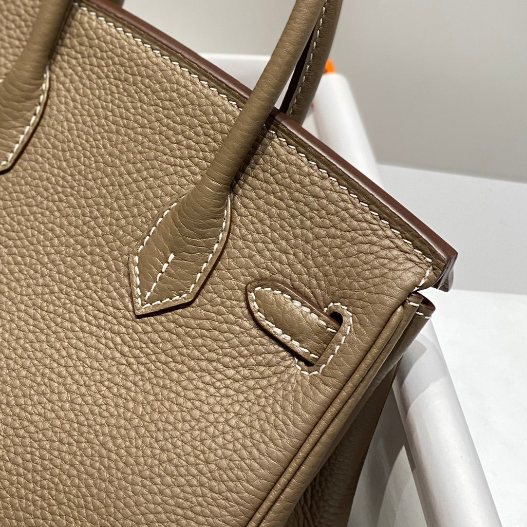 Hermes Birkin 20Cm Etoupe Togo Leather Gold Hardware
