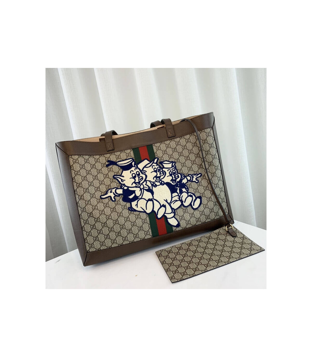 Gucci Ophidia GG Tote with Three Little Pigs 44cm