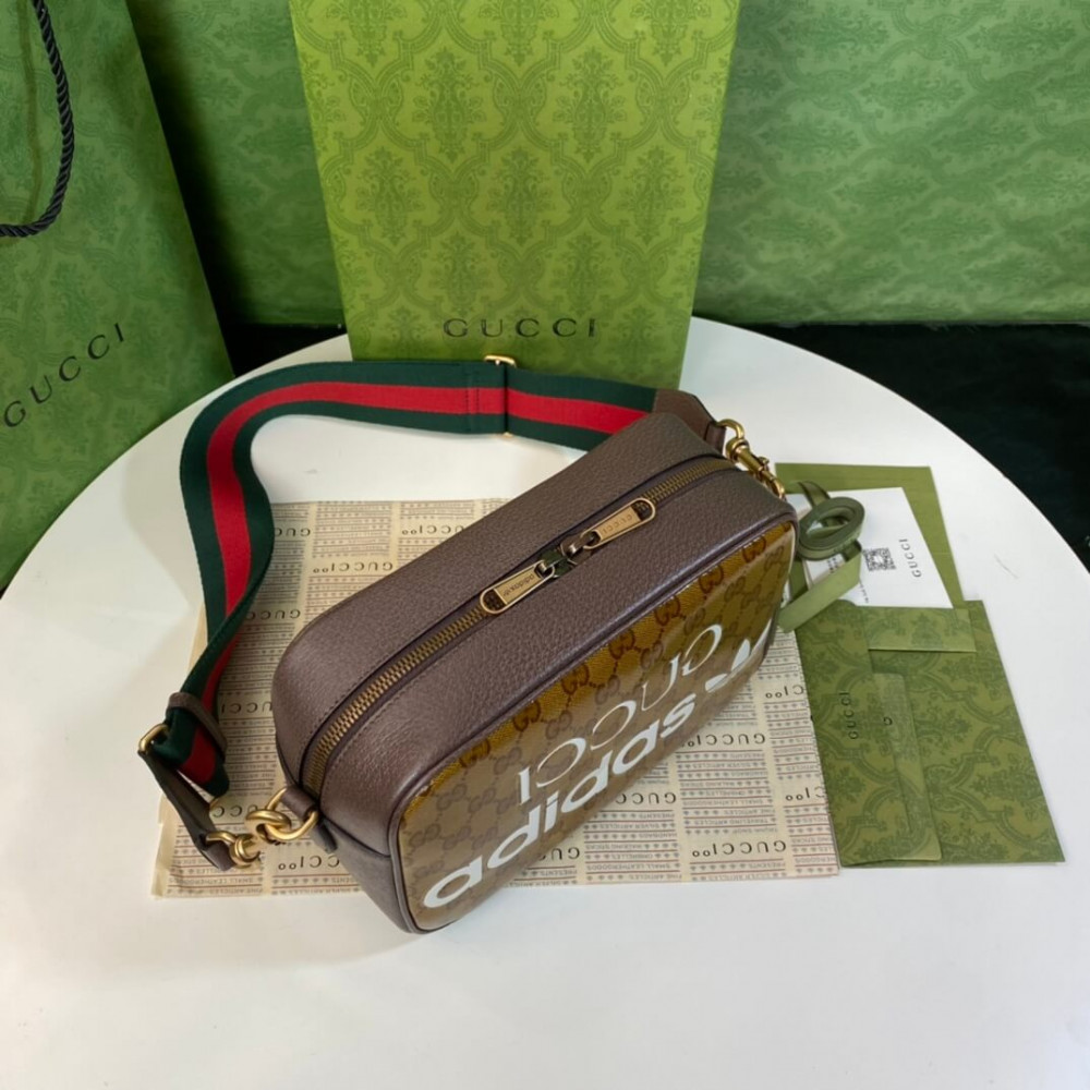 adidas x Gucci Small Shoulder Bag in GG Crystal Canvas