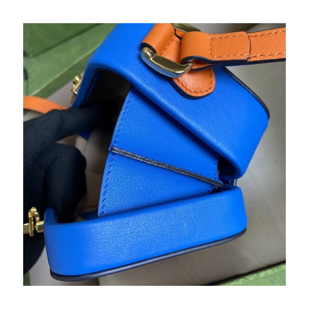 Gucci Interlocking G Mini Bag in Blue Leather