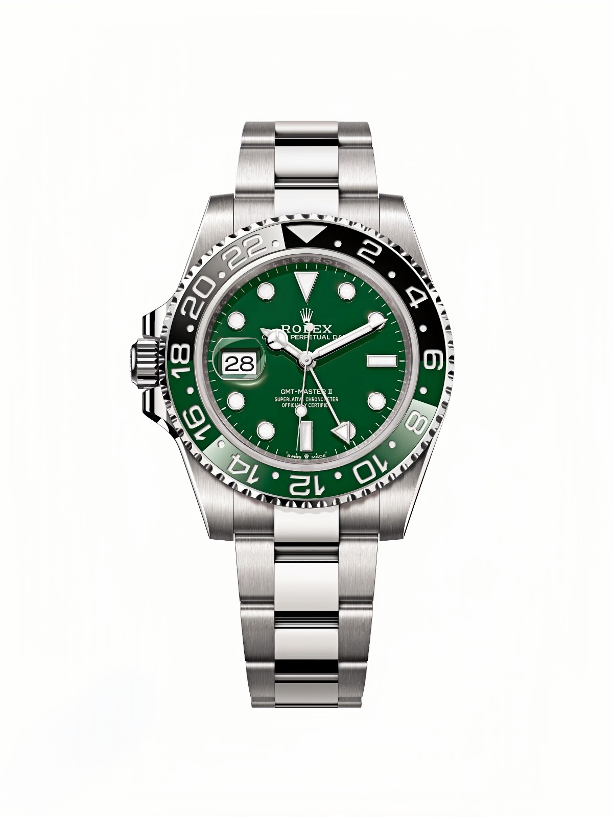 Rolex GMT-Master II 40mm 126729VTNR-0001 Green Dial White Gold Oyster Bracelet
