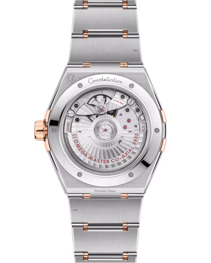 Omega Constellation 39mm Silver Dial Stainless Steel and Sedna™ 18k Rose Gold Bracelet 131.20.39.20.02.001