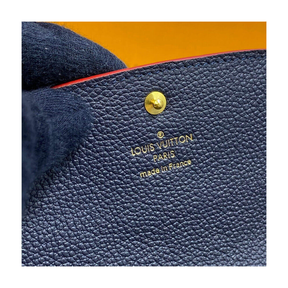 Louis Vuitton Monogram Empreinte Emilie Wallet Marine Rouge