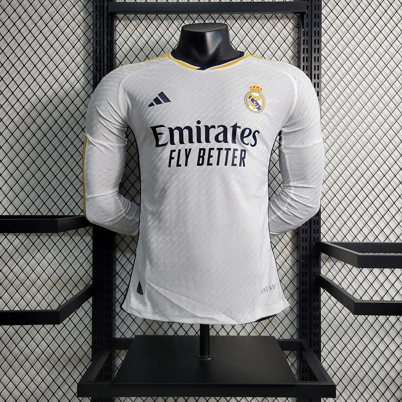 Players 2023-24 Real Madrid home long-sleeved  VALVERDE MODRIC VINI JR. BELLINGHAM CARVAJAL Football jersey