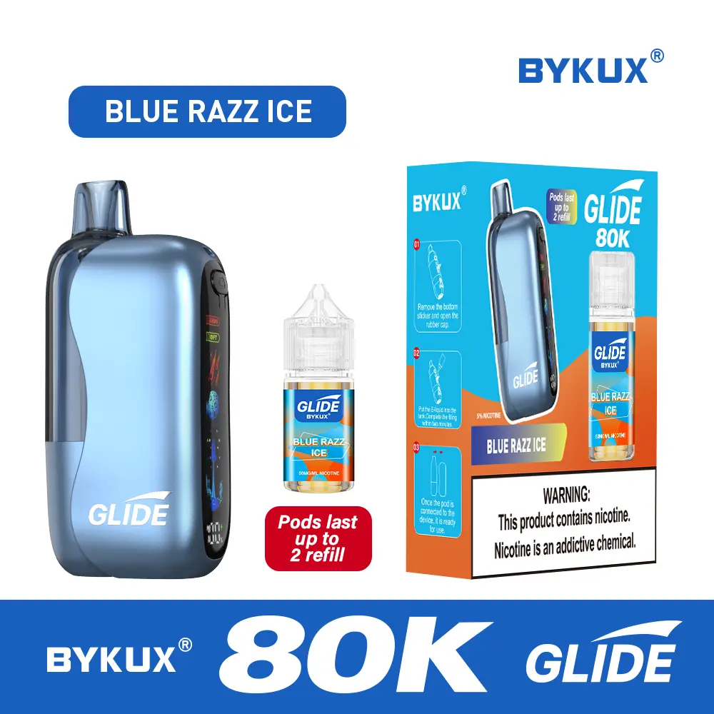 BYKUX GLIDE 80K Puffs 5% Nicotine Replaceable Vape Kit