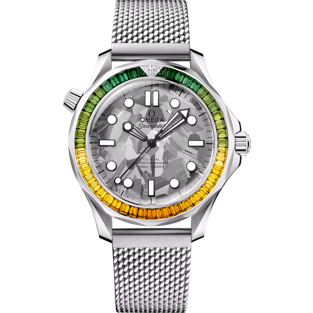 Omega Seamaster Diver 300M 42mm Grey Dial with Diamonds Canopus Gold™ Bracelet 210.55.42.20.99.001