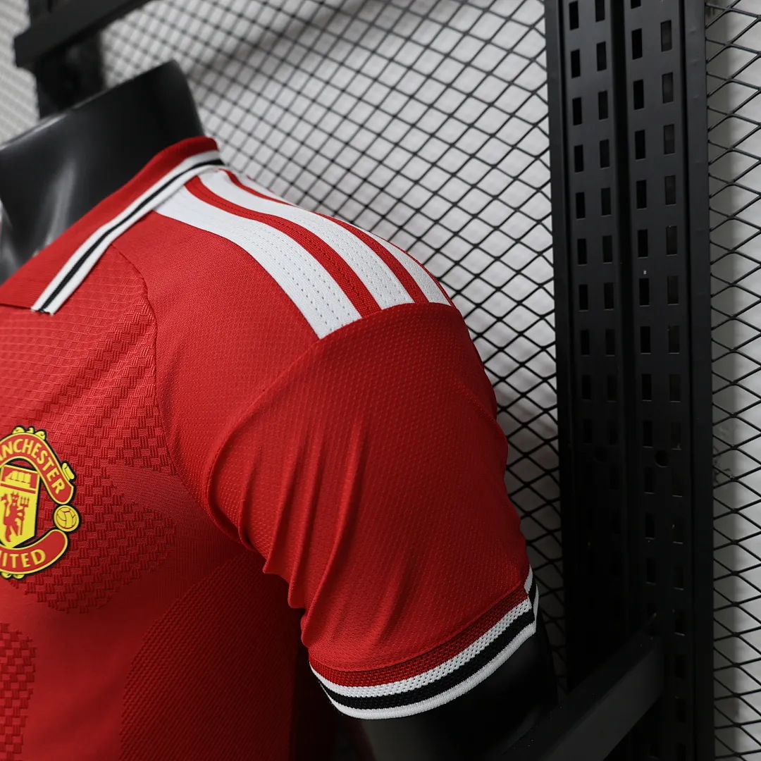 2026/27 Premier League Manchester United Team Home Football Jersey Player Version - JerseyFun