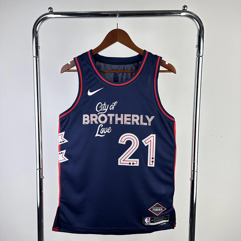 2024 NBA Philadelphia 76ers 21 EMBIID Basketball Jersey
