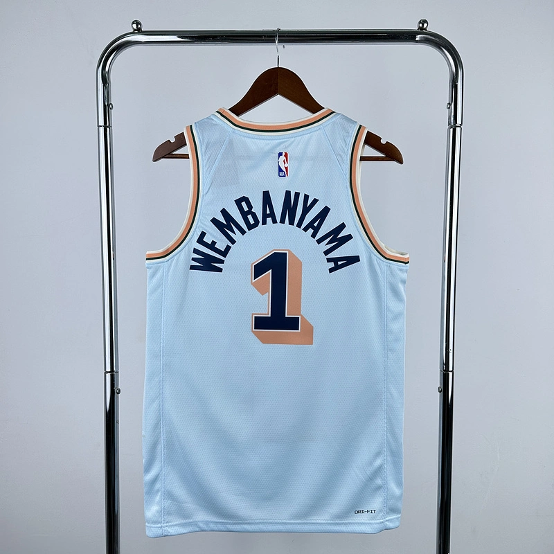 2025 NBA San Antonio Spurs 1 WEMBANYAMA Basketball Jersey