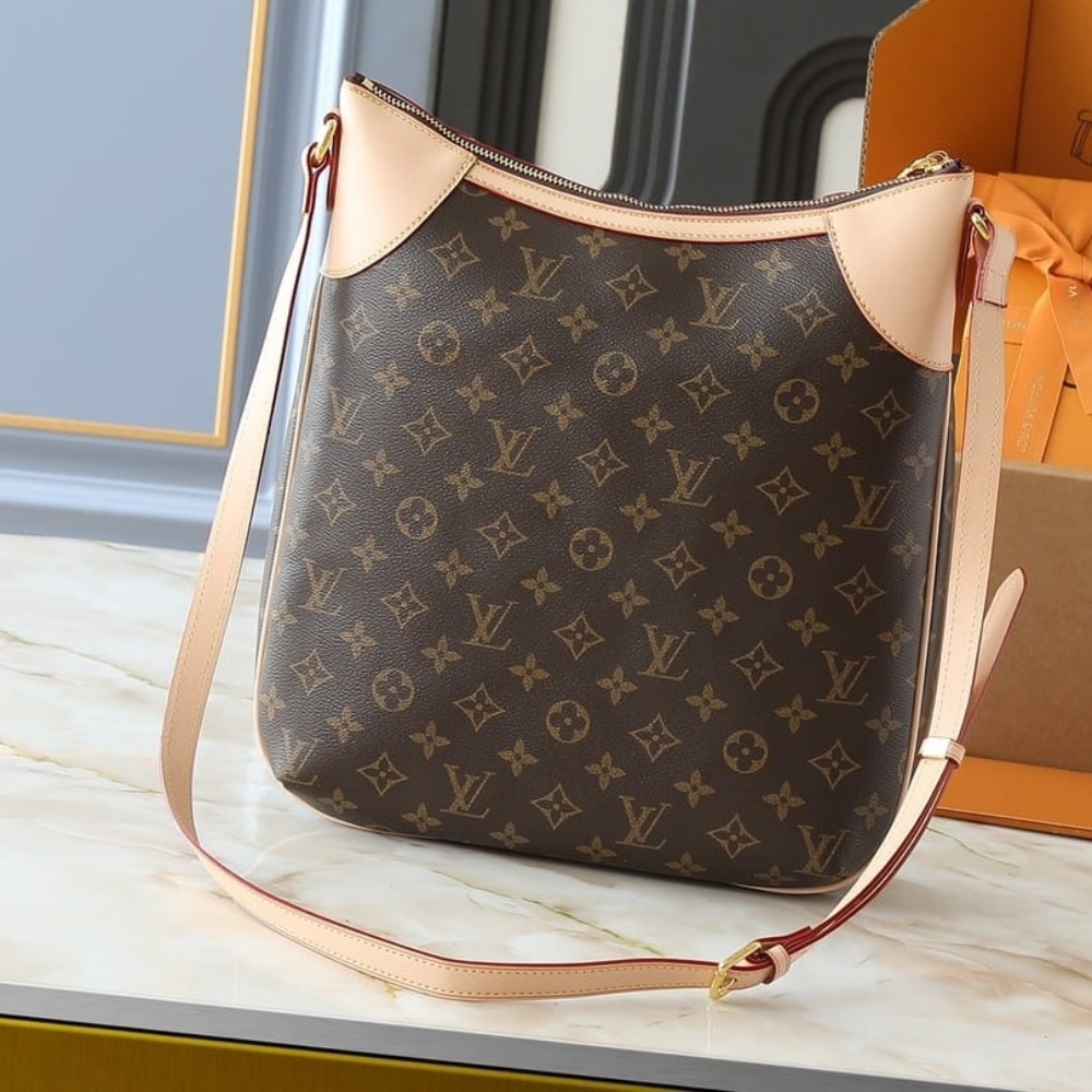 Louis Vuitton Odéon PM Monogram Canvas Shoulder Bag Brown 29cm