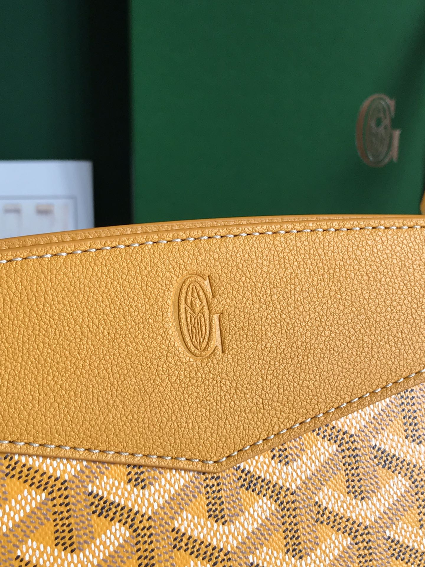 Goyard Rouette Structuré Mini Bag 21 Cm Yellow Goyardine Canvas And Calfskin