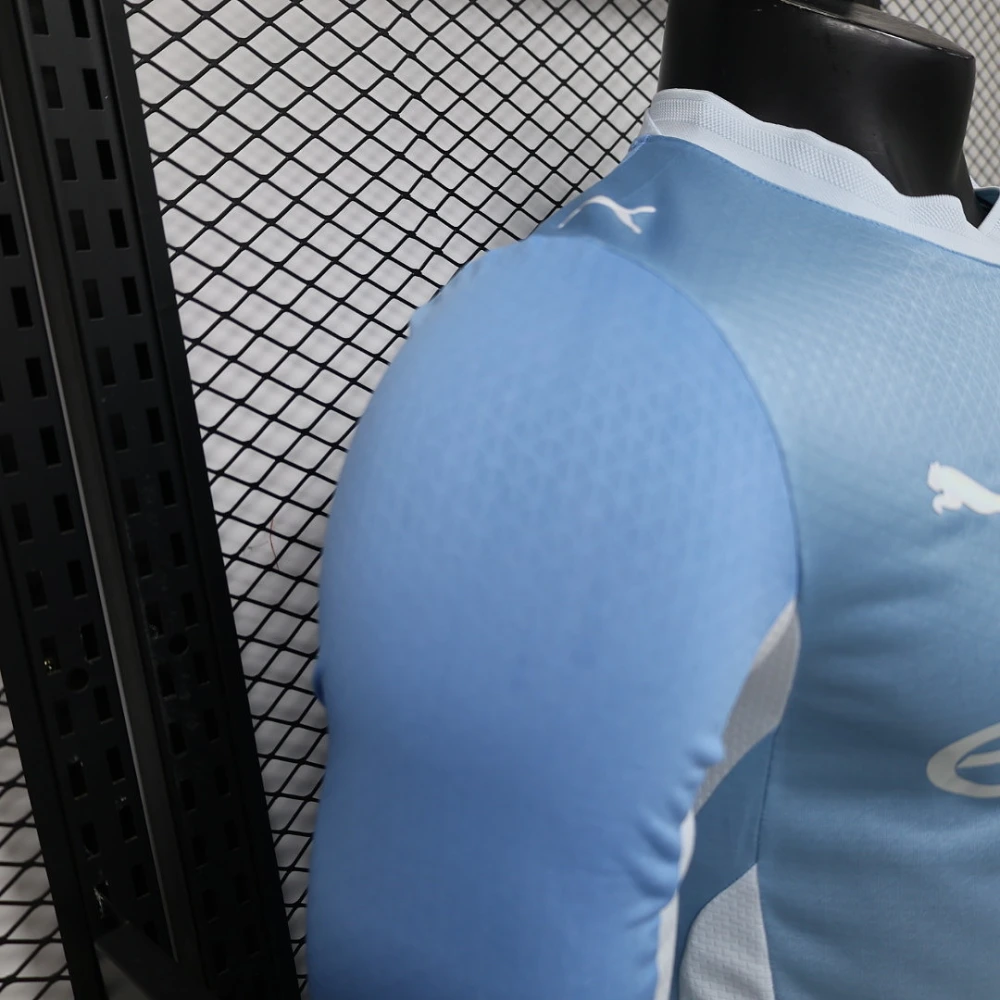 2026/27 Premier League Manchester City Team Home Football Jersey Player Version Long Sleeves - JerseyFun