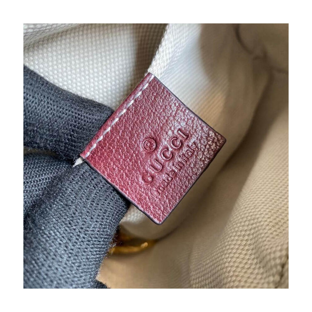 Gucci Ophidia Mini Bag With Web Burgundy