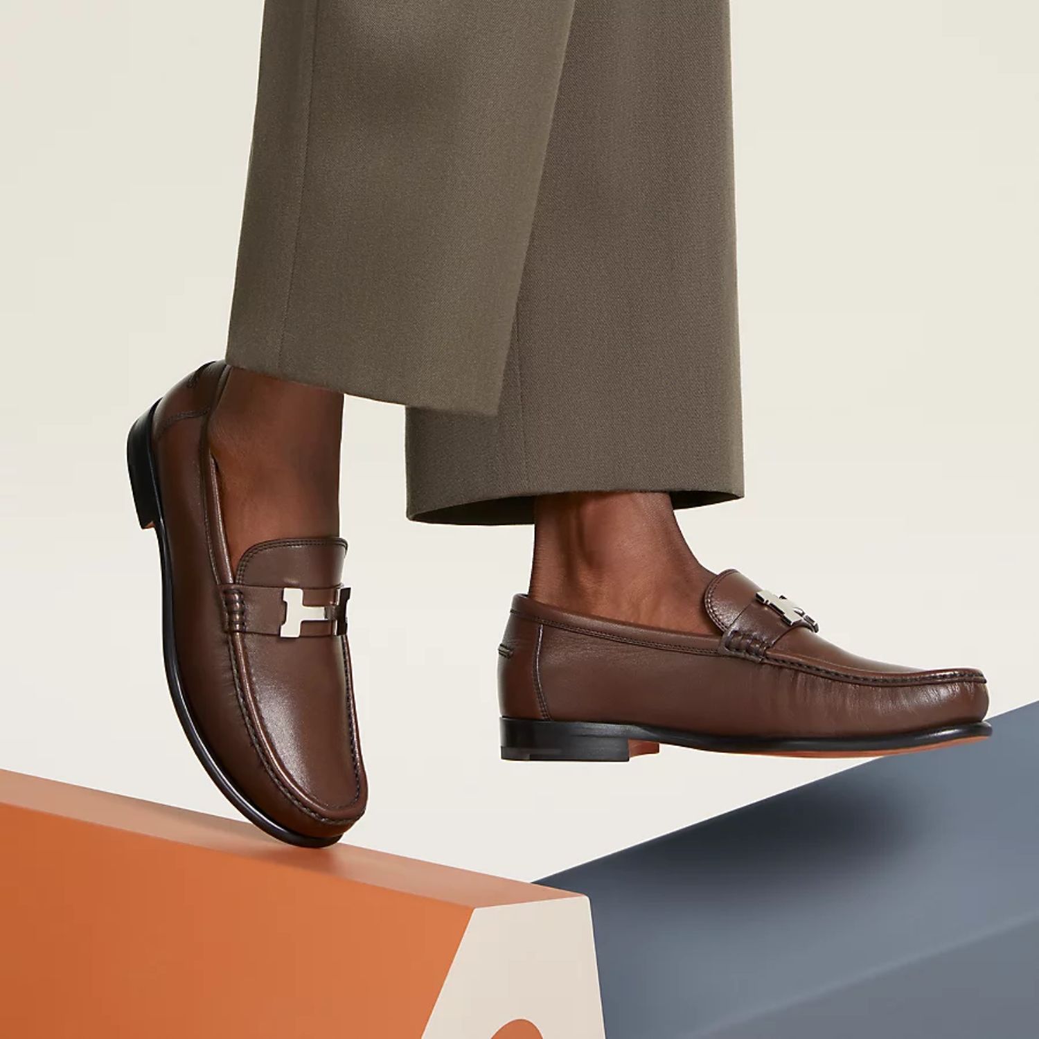 HERMES KARLO LOAFER MARRON PECAN