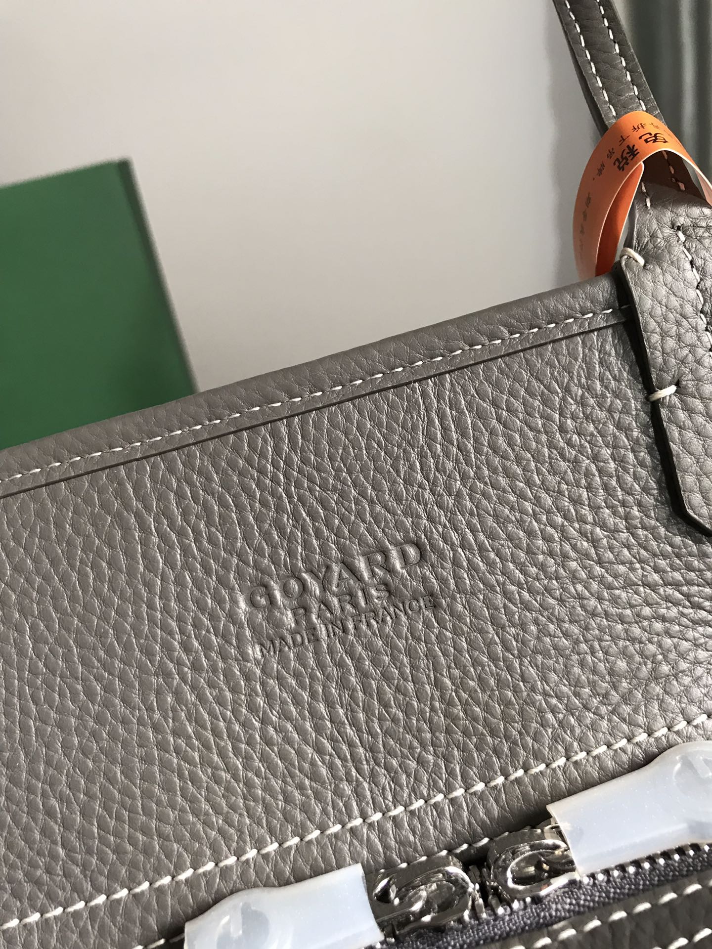 Goyard Hardy Pm Bag 40 Cm Gray Goyardine Canvas And Taurillon Leather Trim