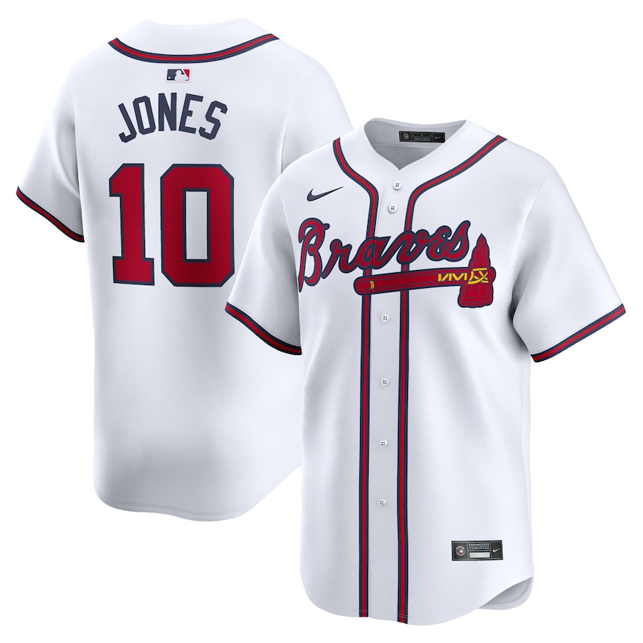 Chipper Jones Atlanta Braves Home Limited Player Jersey White