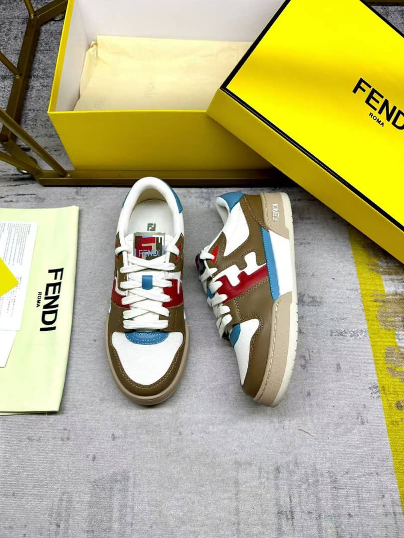 Fendi Match Low-Top Brown Sneaker