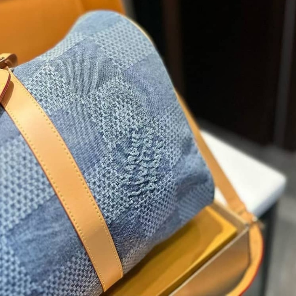 Louis Vuitton Keepall Bandoulière Denim Other Blue 45Cm N40739