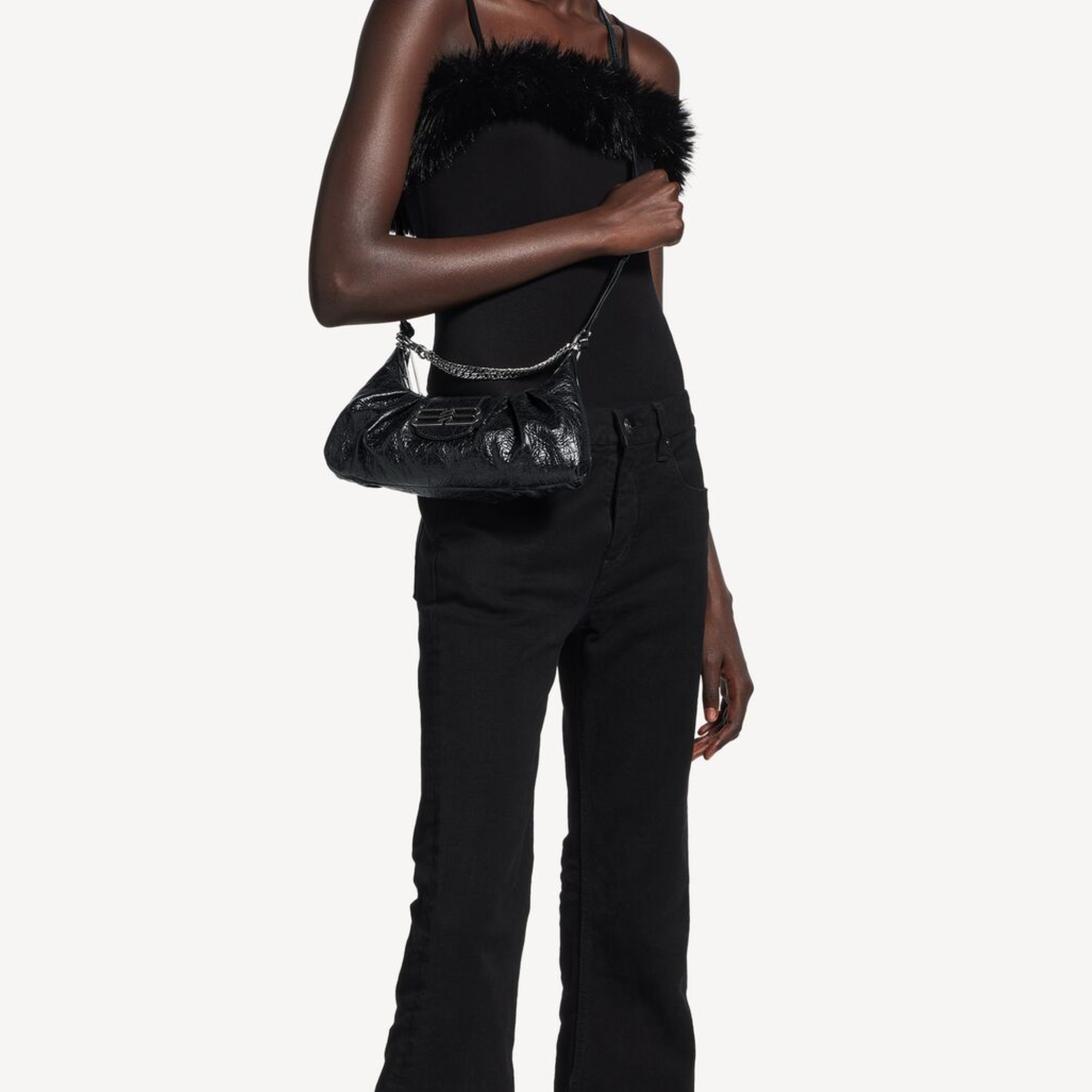 Balenciaga Pamela Shoulder Bag Small Black 28cm/11in