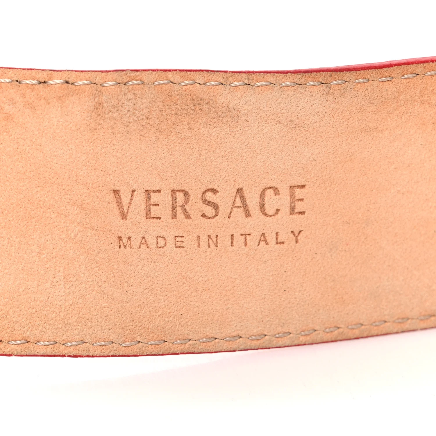 Calfskin Tonal 3cm La Medusa Belt 110 44 Red