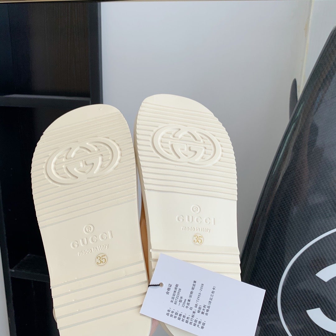 Gucci Women?S Sandal With Mini Double G White 660243 J8700 9050
