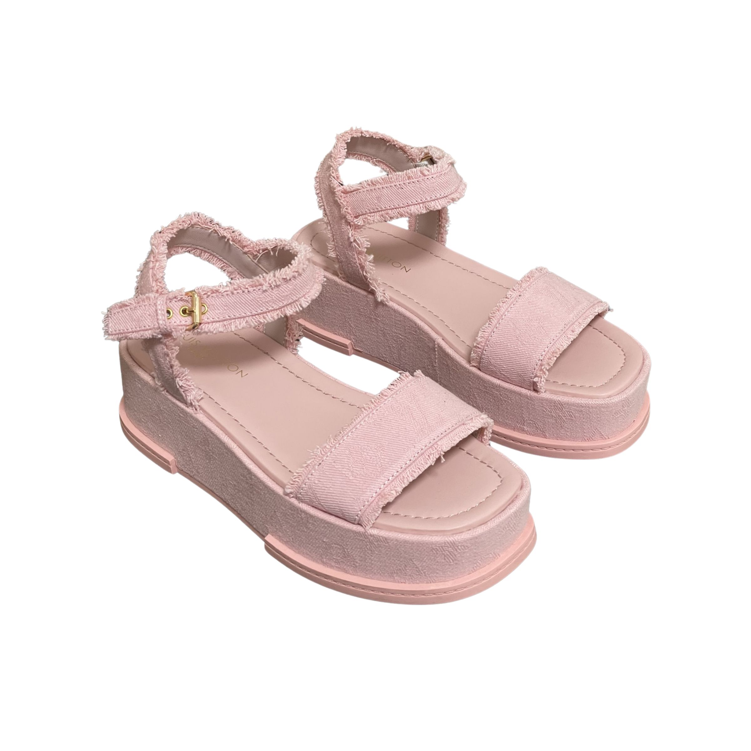 Louis Vuitton By The Pool Maya Flatform Sandal Pink