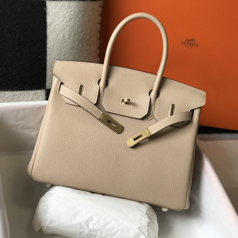 Hermes Birkin 35Cm Beige Togo Leather Gold Hardware