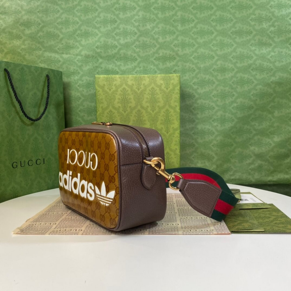adidas x Gucci Small Shoulder Bag in GG Crystal Canvas