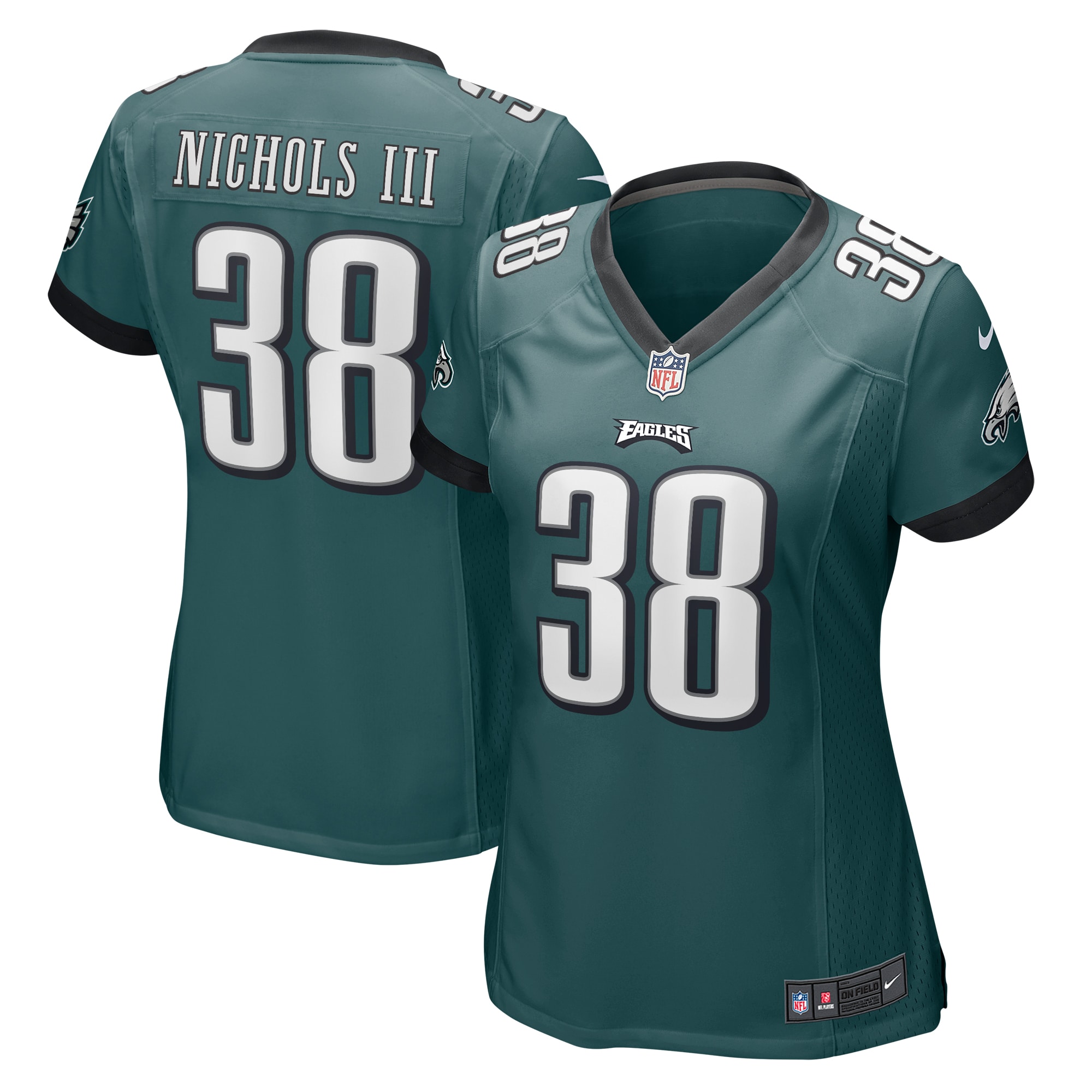 Lew Nichols III Philadelphia Eagles Nike Women's  Game Jersey - Midnight Green