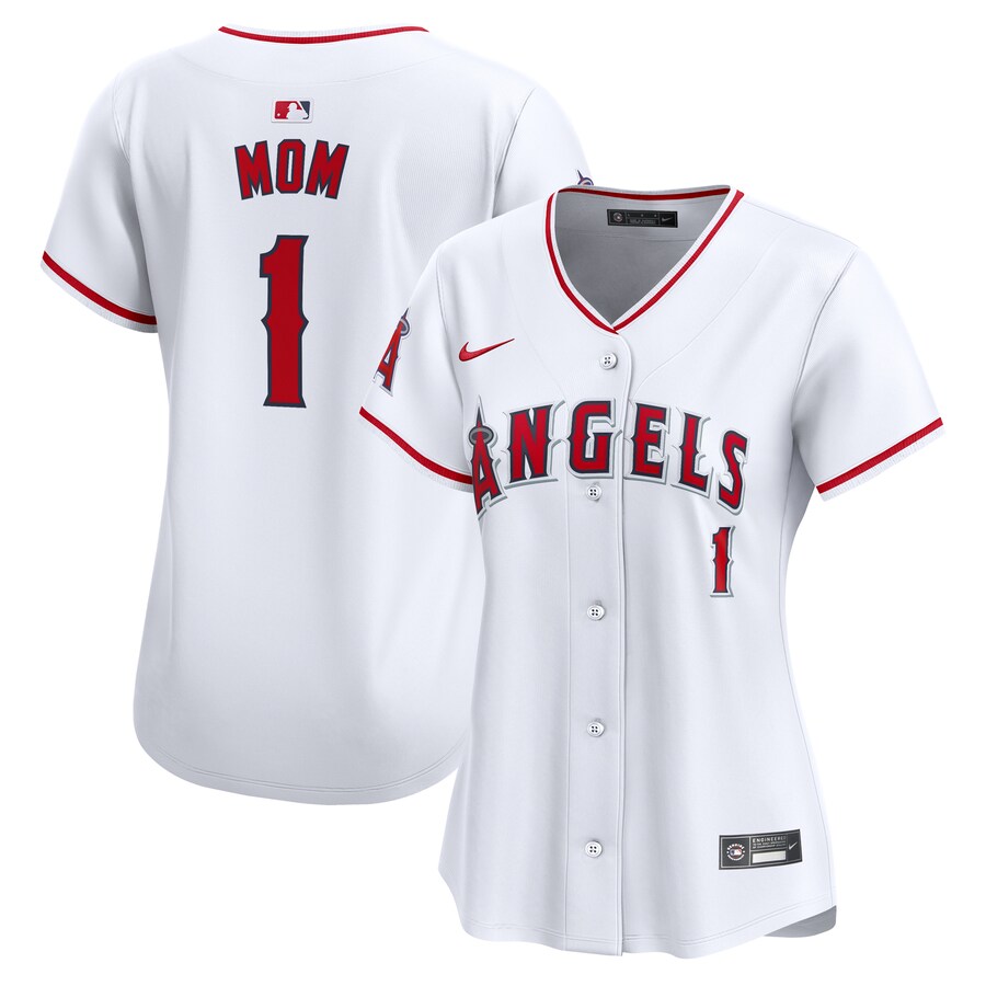 Los Angeles Angels Women's #1 Mom Home Limited Jersey White