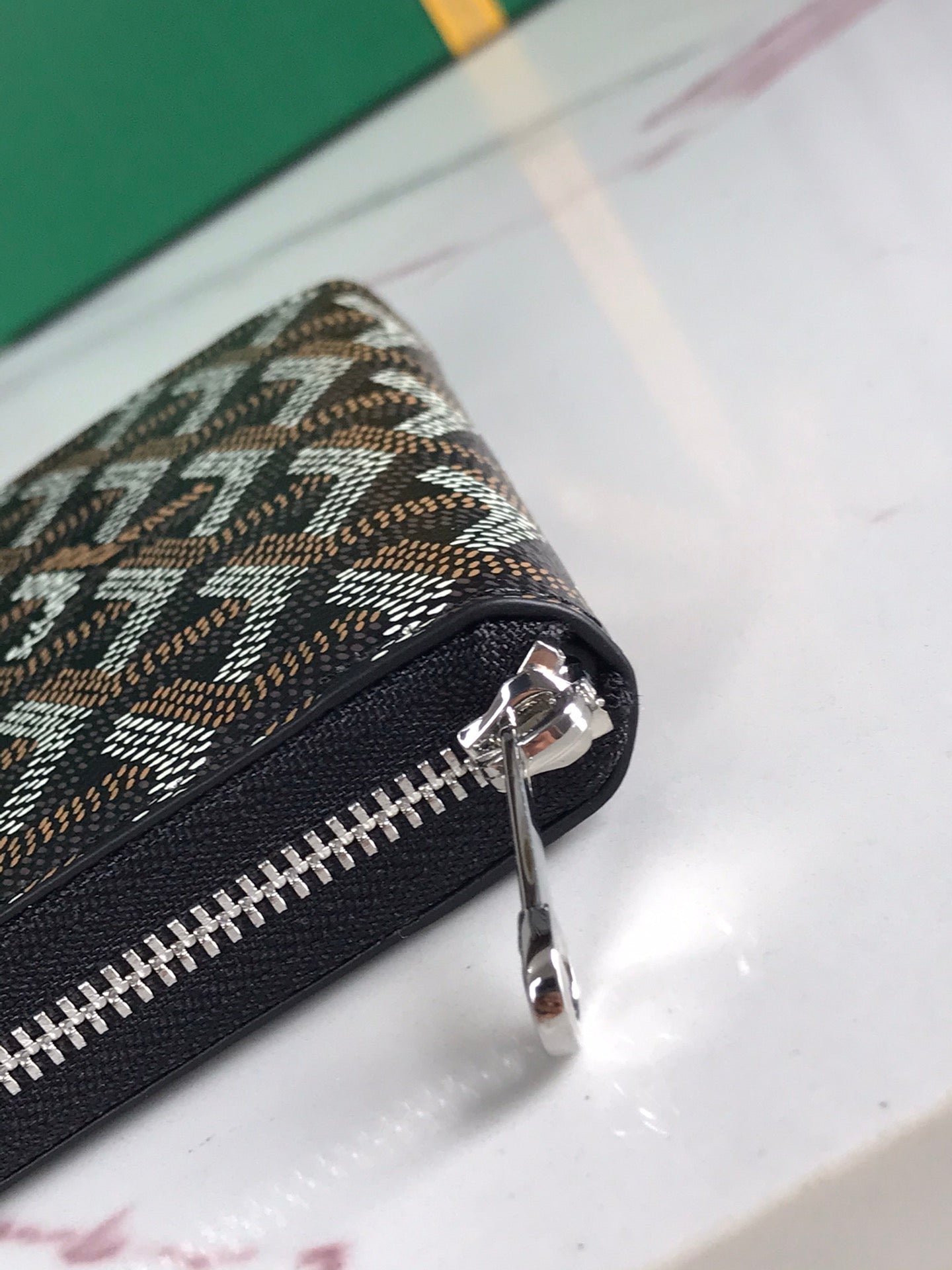 Goyard Matignon Mini Wallet 11 Cm Black Goyardine Canvas And Calfskin