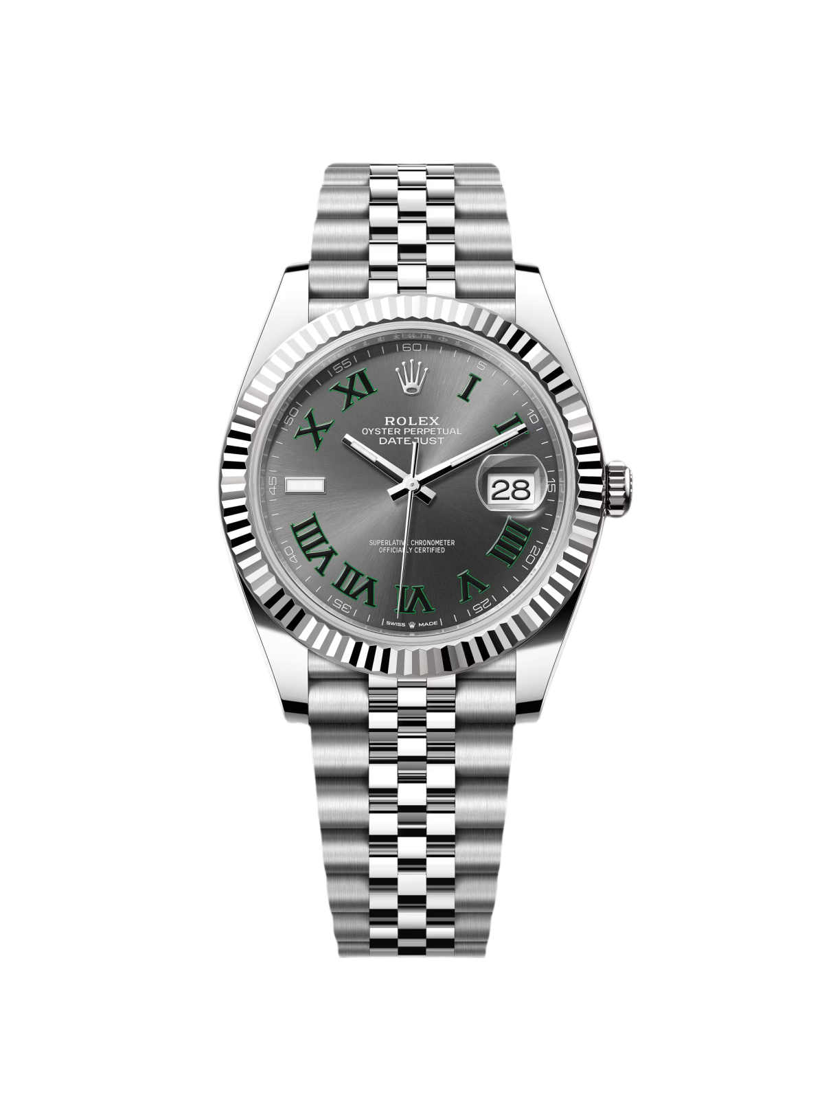 Rolex  Datejust 41mm 126334 Slate Roman Jubilee Stainless Steel Mens Watch