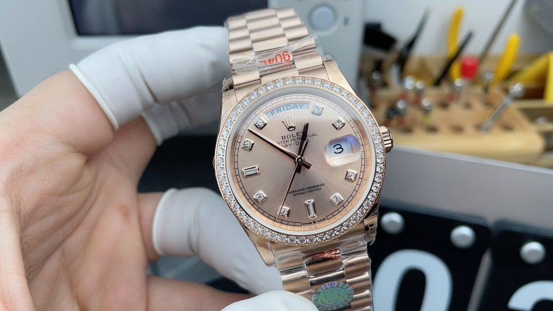 [Superclone] Rolex Day-Date 36mm Rosé – Colour Dial President 128345RBR