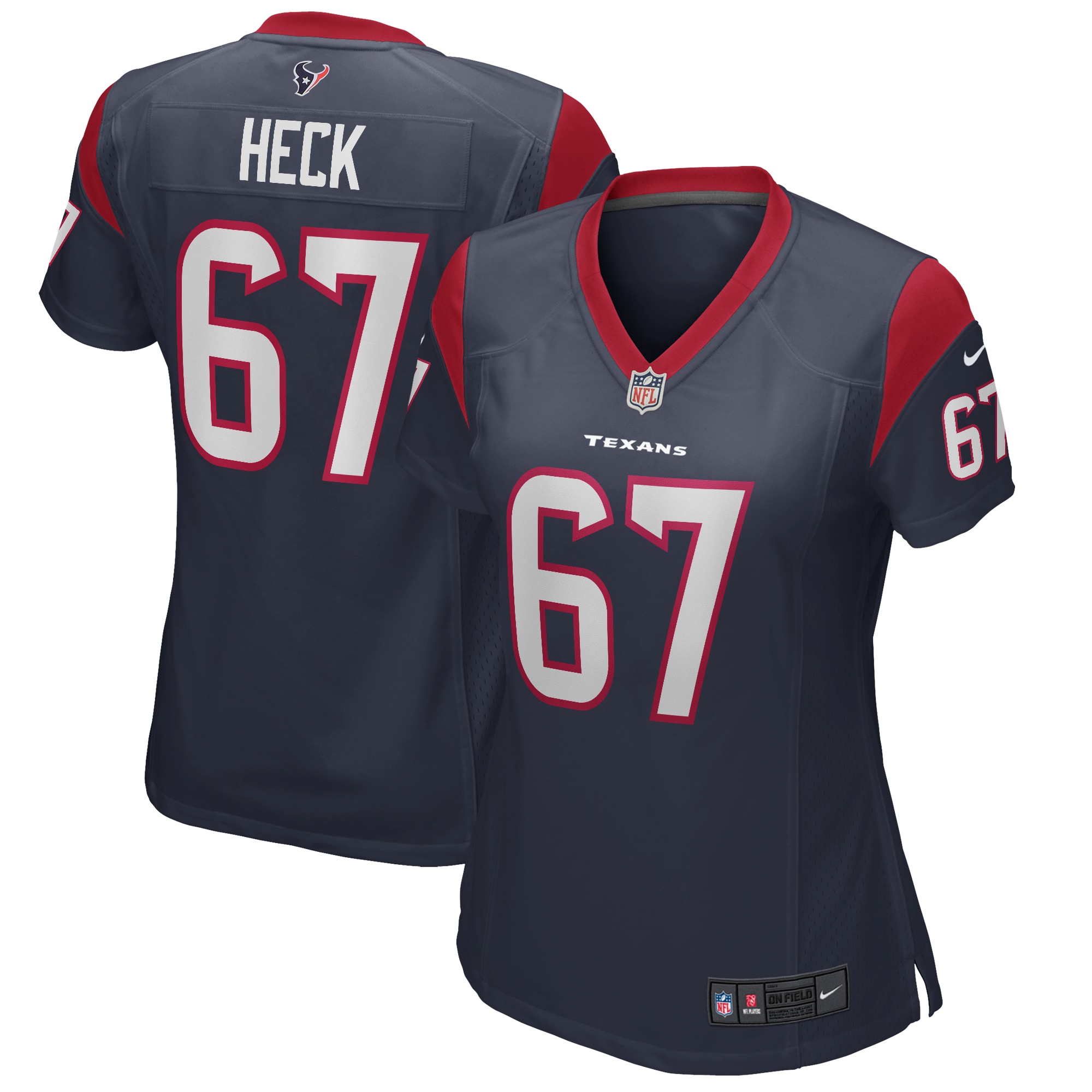 Charlie Heck Houston Texans Nike Women's Game Jersey - Navy