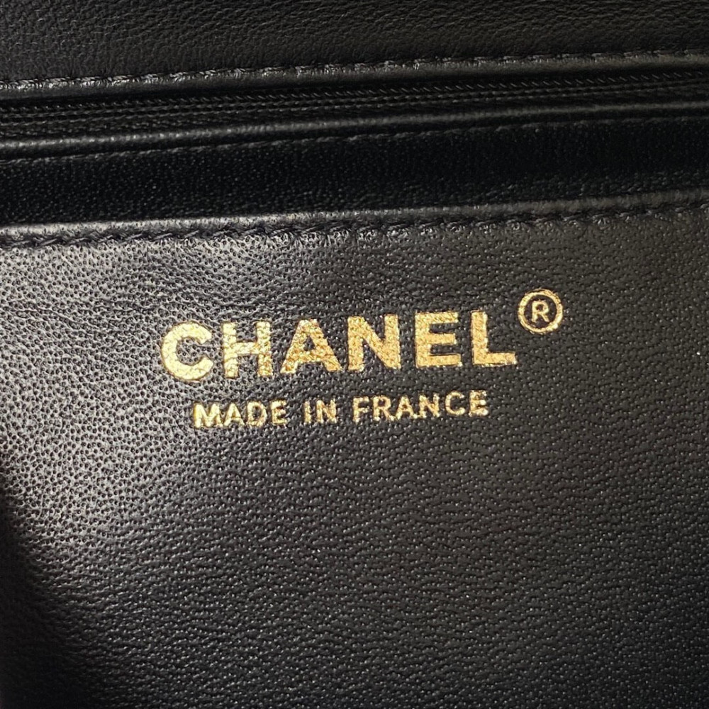 Chanel Mini Flap Bag With Metal Top Handle